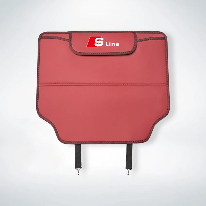 Leather Car Seat Protector Kids Anti-kick Pad Storage Bag For Audi Sline A3 A4 A5 A6 A7 A1 A2 A8 Q1 Q2 Q3 Q4 Q5 Q6 Q7 Q8 TT RS3