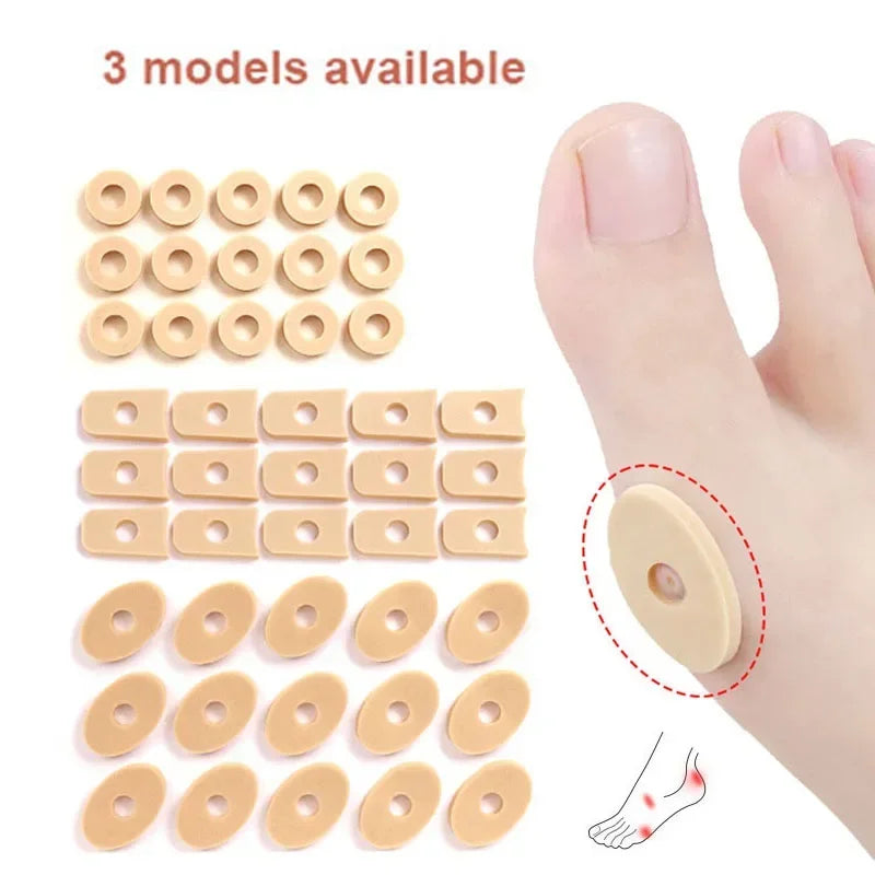15/20PCS/Sheet Callus Cushions Shoes Heel Pad Foam Round Toe Foot Corn Bunion Protectors Pads Medical Plaster Foot Corn Removal