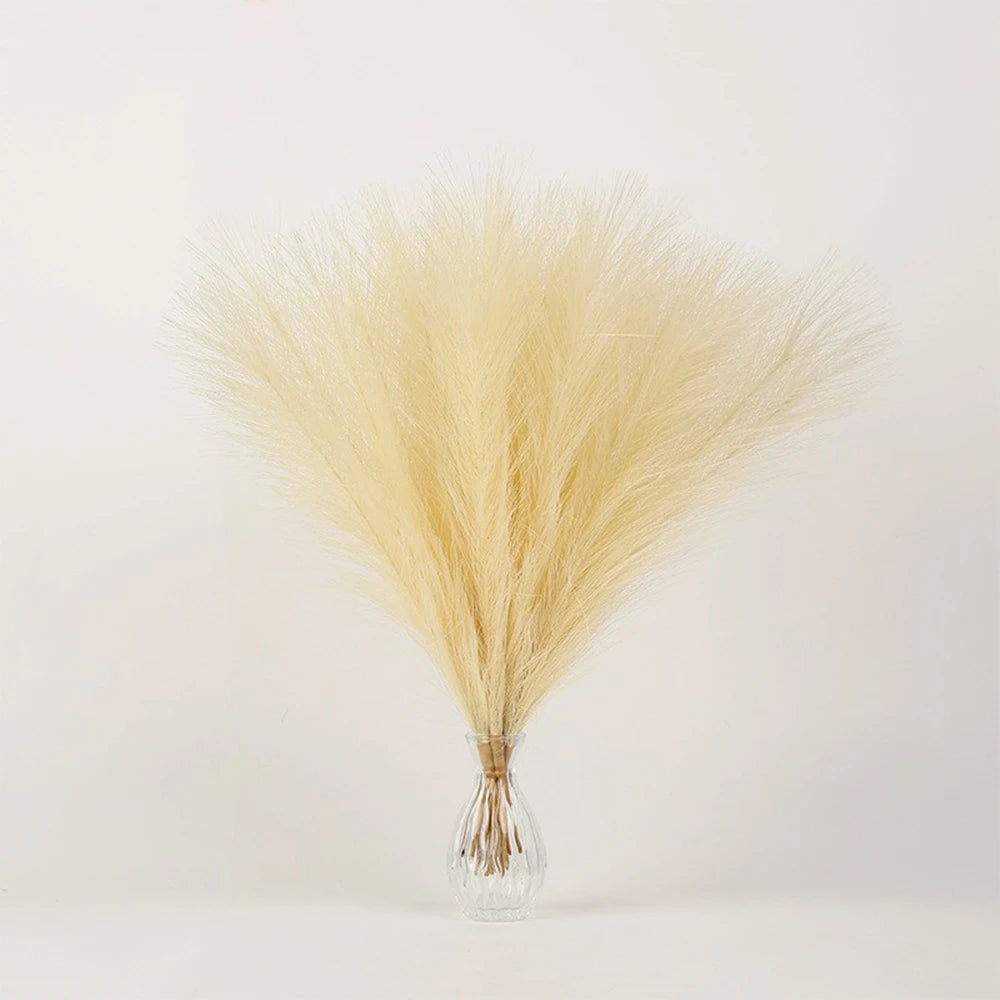 55cm 10pcs Artificial Pampas Grass Bouquet Fake Flower for Wedding Decor Garden Decoration DIY Outdoor Simulation Plant Reed