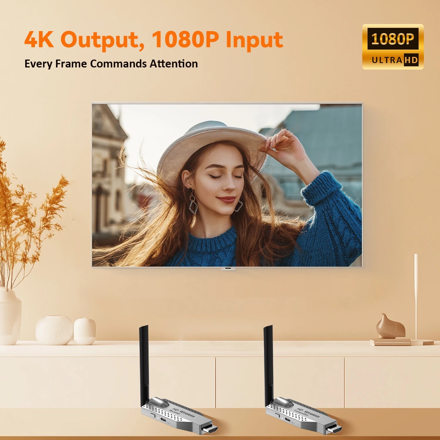 1080P 50m Wifi Wireless HDMI Extender Splitter Video Transmitter Receiver for PS4 Camera Laptop PC to TV Monitor Projector