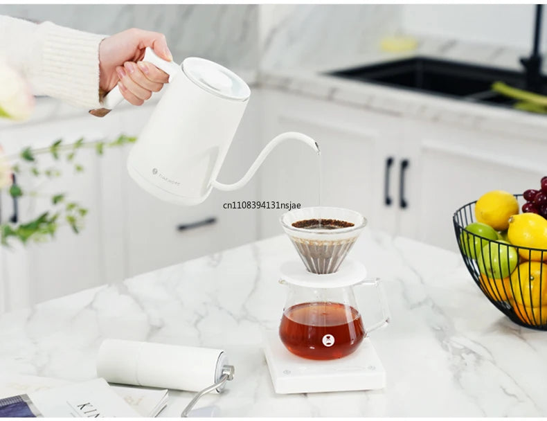2026 Timemore Fish Smart Electric Pour Over Kettle 600ml 220v Fine Mouth Temperature Control Customize Hand Brew Coffee Pot