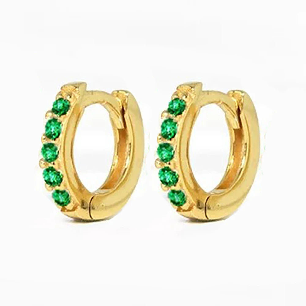 2Pcs Rainbow Little Huggies Stainless Steel Hoop Earrings Girl Tiny Rings Cartilage Small Helix Piercing Tragus Circle Men Hoops