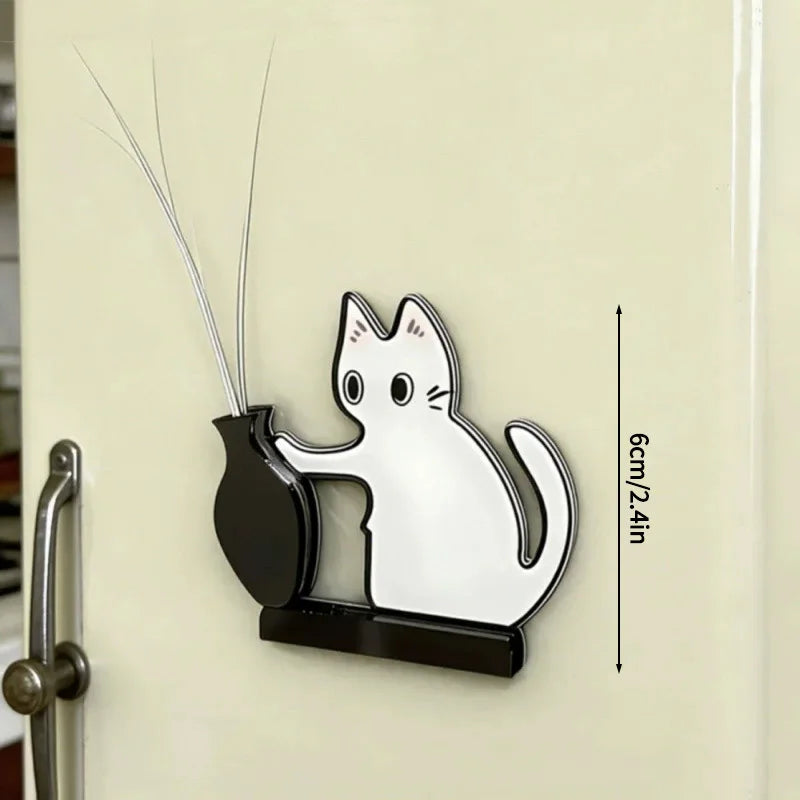 Cat Accessories Cat Whiskers Collector Cats Hair Storage Box Cute Cats Refrigerator Magnet Accessories for Cats