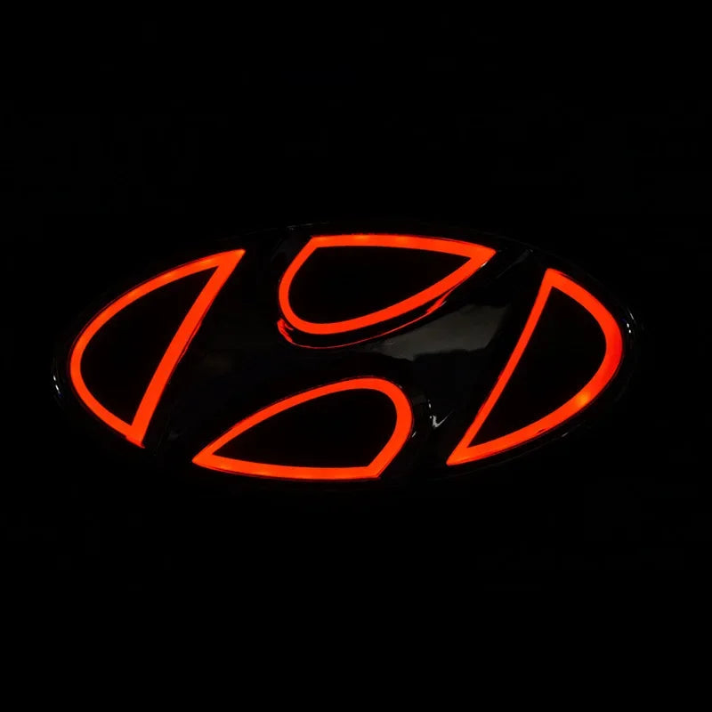 Car 5D LED Front Rear Light Emblem Sticker For Hyundai Genesis N-LINE I10 I20 I30 I40 IX20 IX35 Kona Getz Veloster Tucson Elantr