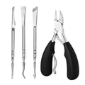 1/3/4pcs Professional Stainless Steel Double-Ended Foot Scraper Toe Nail Care Hook Ingrown Double-Ended Foot Scraper