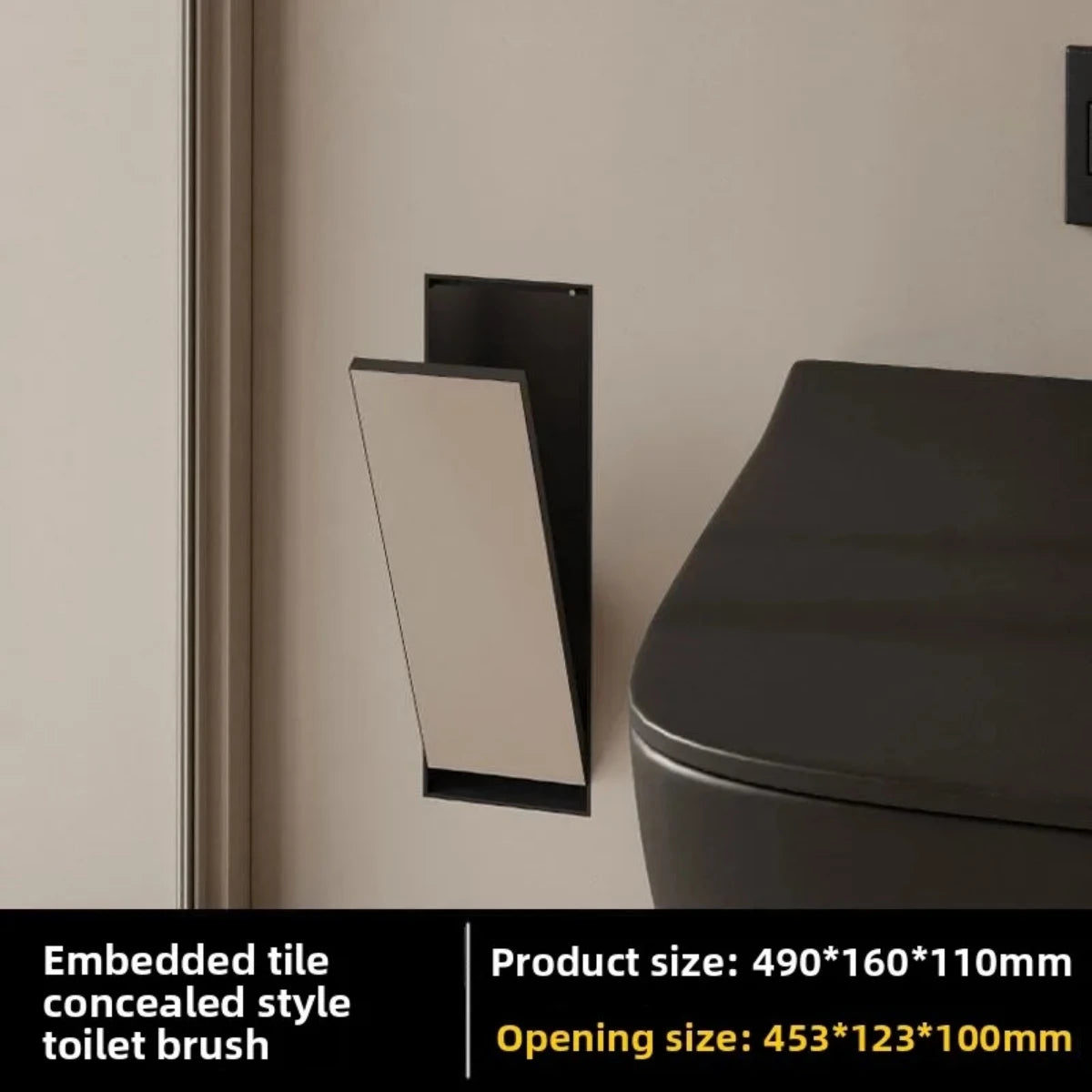304 Stainless Steel Concealed Toilet Niche Concealed Garbage Bin with Hidden Trash Can Tissue Box Embedded Design