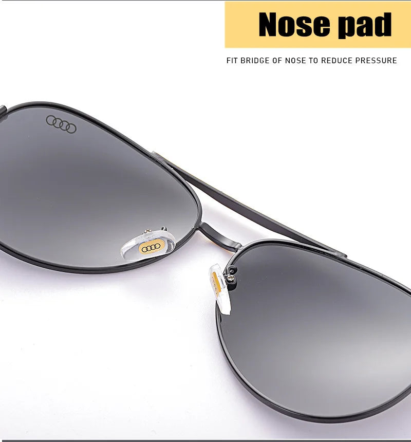 For audi High end luxury men driving polarized sunglasses, brand luxury design anti glare, men women Driver goggles gentlemanly