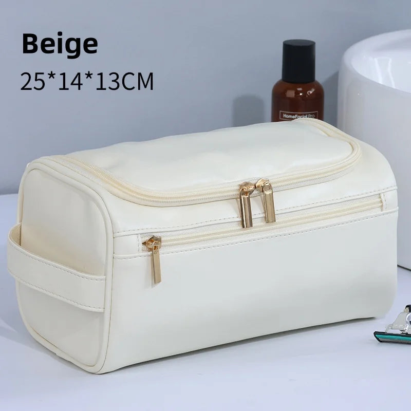 Portable Toiletry Washbag with Hanging Hook Waterproof Women Bathroom Cosmetic Storage Bag Large Capacity Travel Men Makeup Case