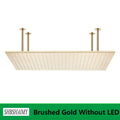 SHBSHAIMY Pommeau de Douche Chrome LED 40*80cm Grande Pluie Robinet de Pluie Chromé Robinet de Salle de Bain Pulvérisateur Carré en Acier Inoxydable