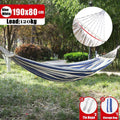 Outdoor Canvas Hammock Portable Single Double Thickened Anti-Rollover Striped Hammock Travel Camping Hanging Swing With Bag
