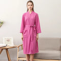 Custom Couple Bathrobe Embroidered with Names Logo Home Clothes Waffle Knit Bathrobe for Couples Hotel Spa Robe for Men Women