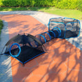 3-in-1 Portable Mesh Pet Fence Playhouse Multi-Animal Cage with Tunnel Indoor Outdoor Easy Setup for Cats And Small Animals