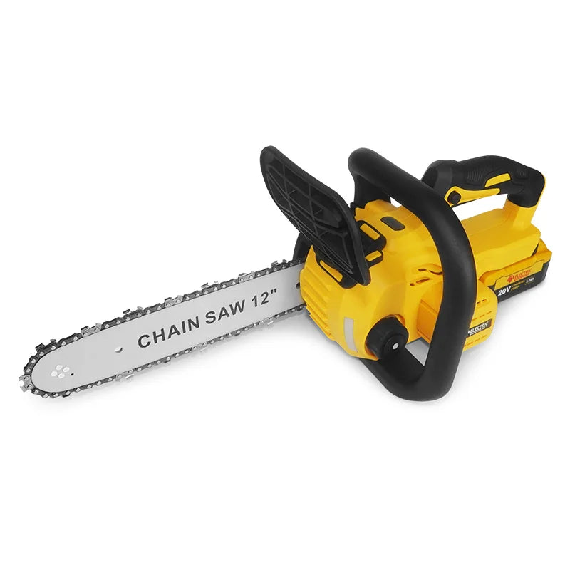 1200W 12 Inch Brushless Electric ChainSaw Cordless Battery Saw Portable Garden Woodworking Power Tool For Dewalt 20V Battery Pin