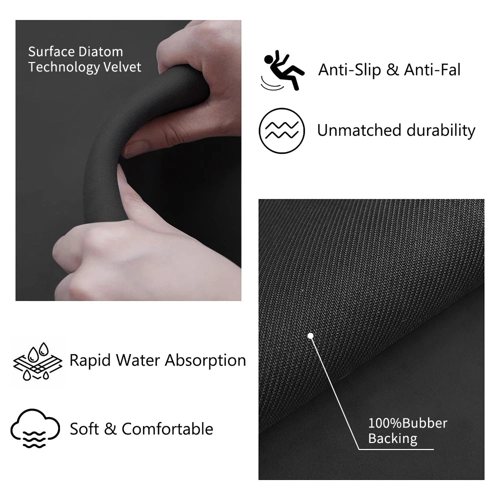 Bathroom Absorbent Mat Diatom Mud Shower Non-slip Floor Mat Toilet Dirt-Resistant Mat Shower Room Door Entrance Mats banho