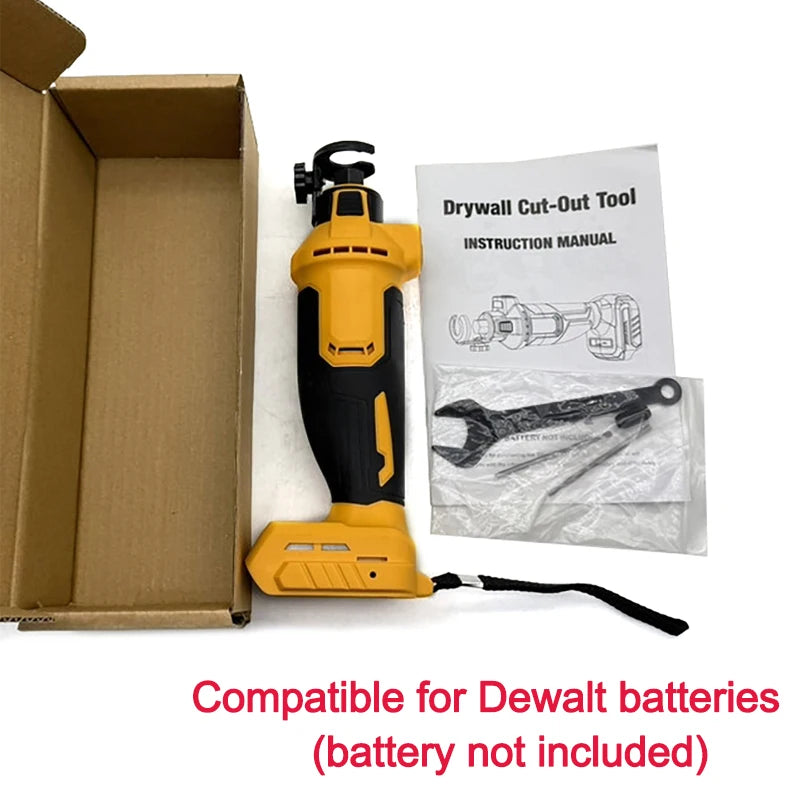 Outil de découpe électrique 3 vitesses pour plaques de plâtre, scie rotative sans balai pour cloison sèche, pour batterie Dewalt Makita 30000 tr/min