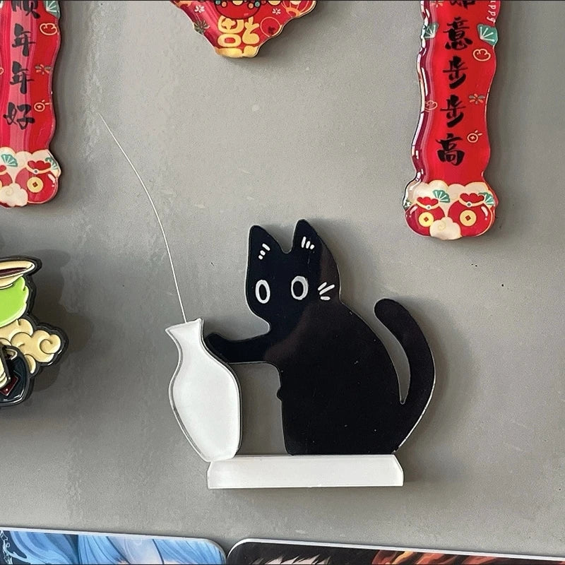 Cat Accessories Cat Whiskers Collector Cats Hair Storage Box Cute Cats Refrigerator Magnet Accessories for Cats
