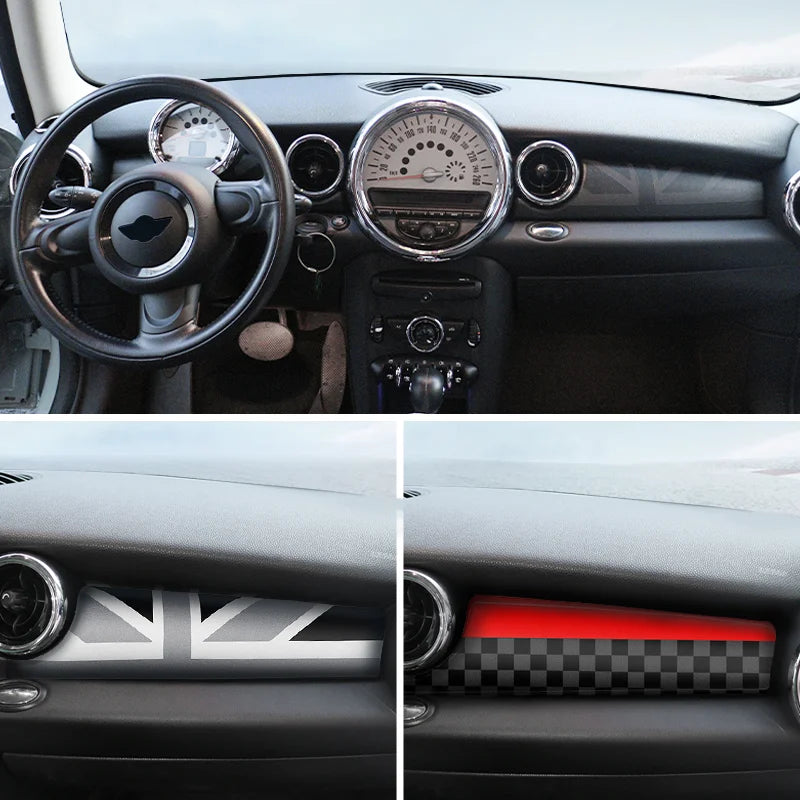Car Dashboard Decal Leather Sticker For Mini Cooper R56 R55 R54 R57 R58 R59 Car Accessories Styling Only Left handdrive
