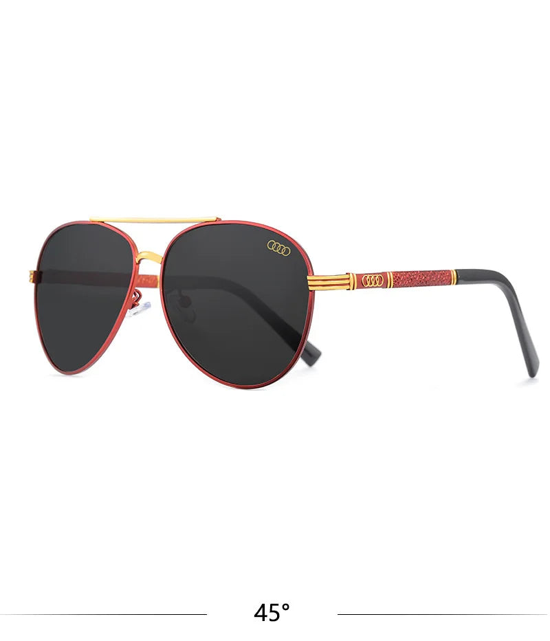 For audi High end luxury men driving polarized sunglasses, brand luxury design anti glare, men women Driver goggles gentlemanly