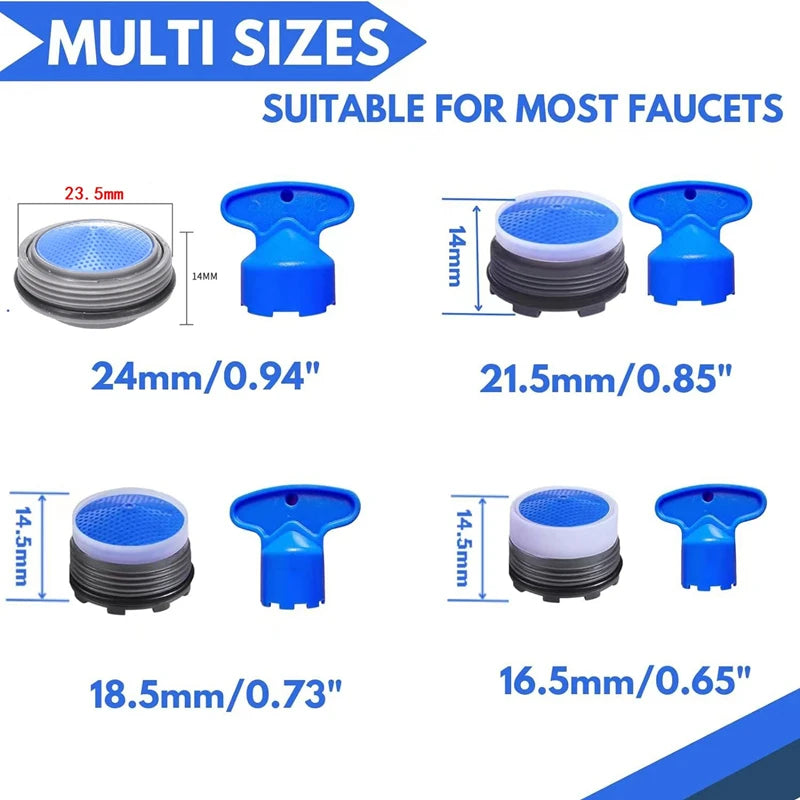 Faucet Aerators Water Saving Faucet Tap Nozzle M24 M21 M18 M16 Thread Replaceable faucet thread adapter Bathroom Parts
