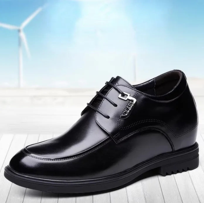 Height Increasing Shoes for Men's Leather Casual Shoes Comfortable Breathable Men Increased 10cm Wedding Elevator Shoes
