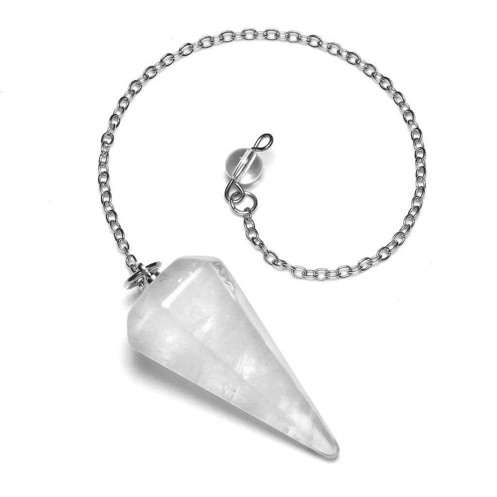 Amazonite Stone Natural Gem Stone Crystal Pendulum for Divination Answer Chakra Cone Amethysts Clear Pink Quartz Pendulos x226