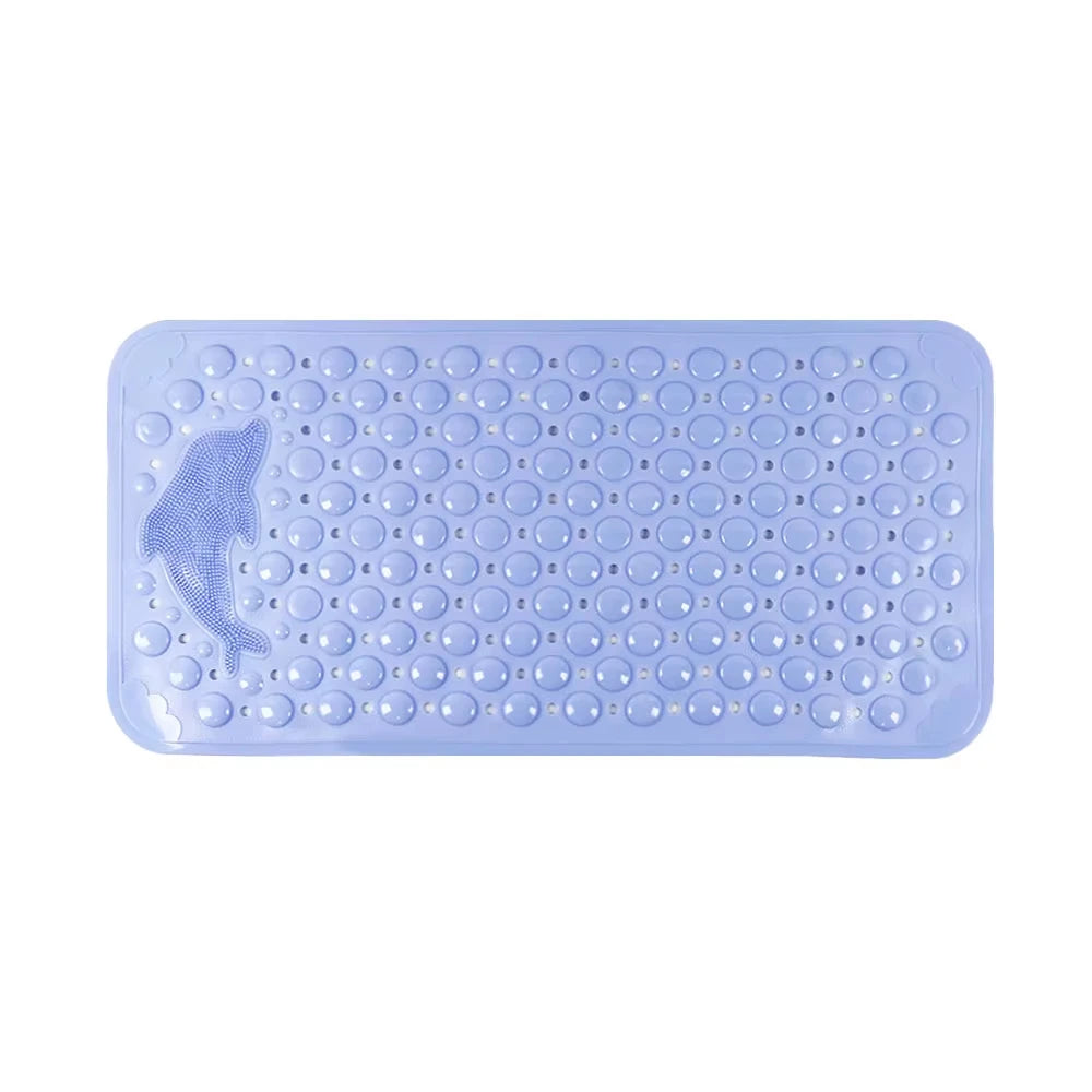 1pc Dolphin Rectangular Non-Slip Mat, 35*70cm PVC Anti-skip Bath Mats for Bathroom, Massage Bathtub Mat Safe Rugs Foot Mats