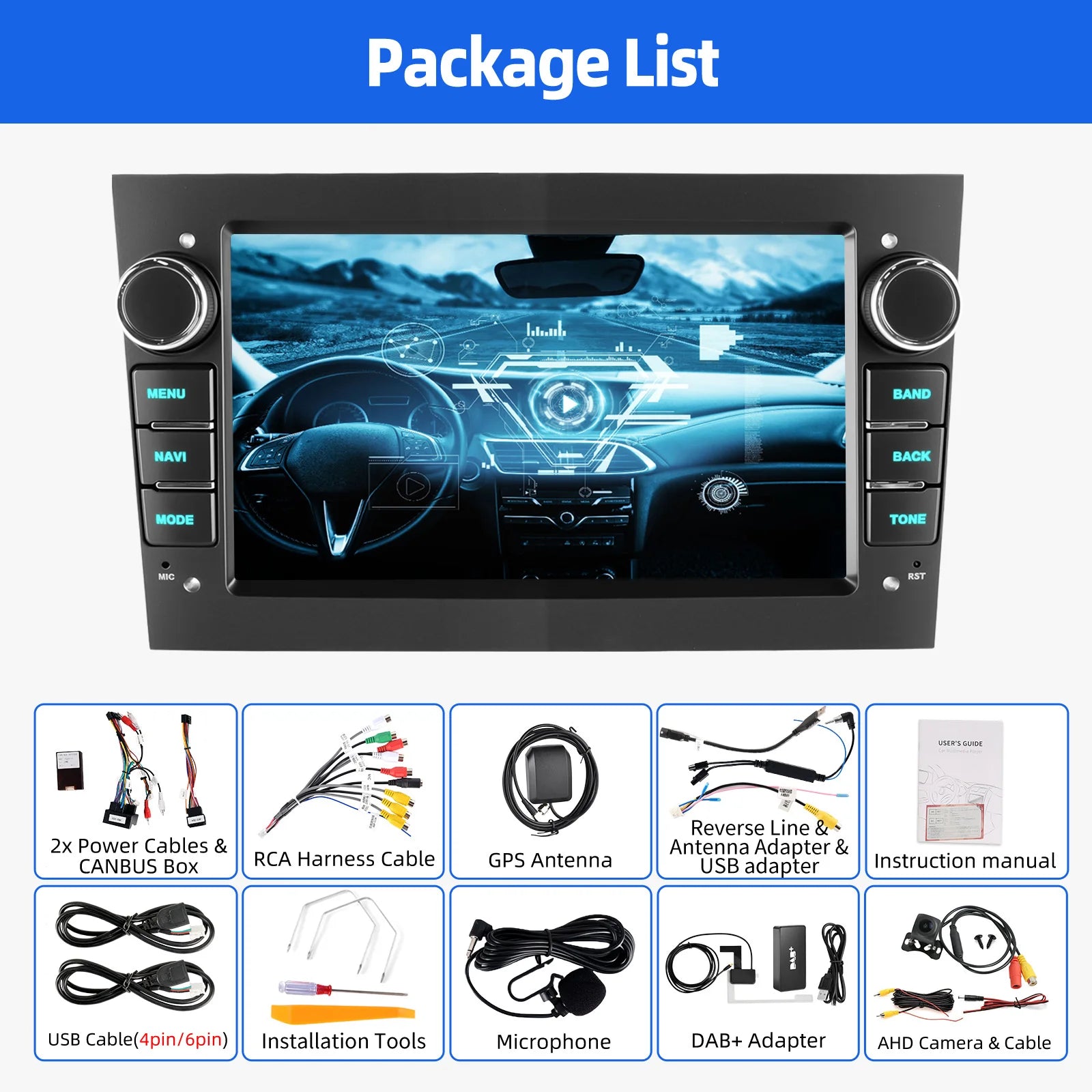 ESSGOO Car Radio CarPlay Android 15 For Opel Astra Vectra Vauxhall Antara Zafira Corsa C D Vivaro Meriva Auto ﻿
