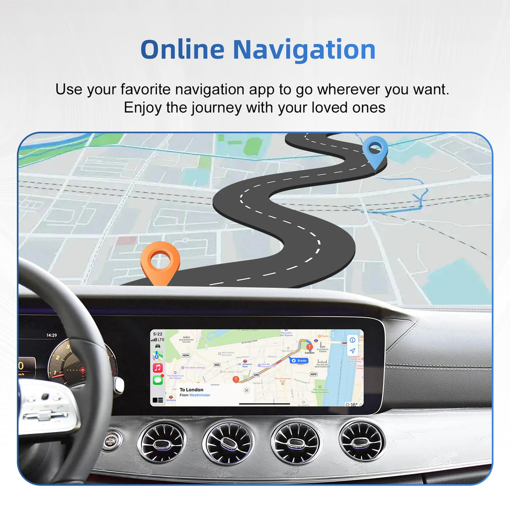 Ezonetronics for Mercedes Benz NTG 6.0 MBUX System 2019+ Wireless CarPlay Android Auto retrofit kit decoder box CarPlay