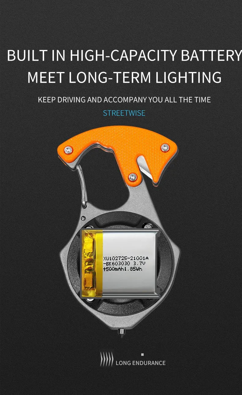 Multifunctional Portable Highlighting Light Type-c Fast Charging Large Capacity Battery Life Keychain Lamp COB Flashlight
