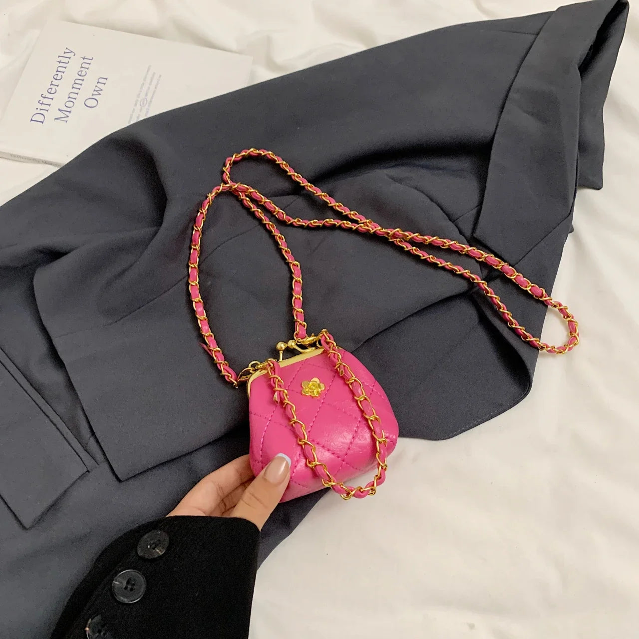 Super Mini Crossbody Bags For Women Designer Bag Luxury Chain Shoulder Coin Mini Purse Cute Clip Lipstick Bag Lady Cute Hobo Bag