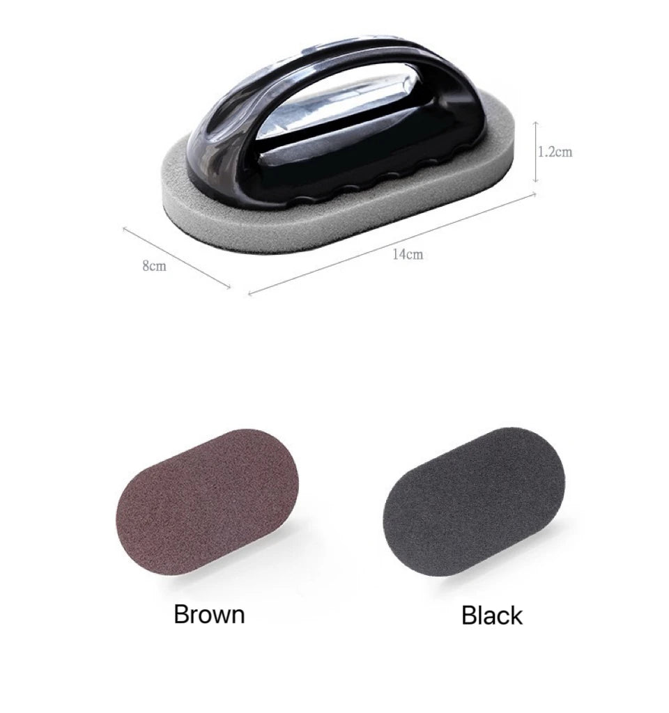 1 Pcs Sponge Brush With Handle Magic Power For Cleaning Pots And Bowls Dirt Removal And Rust removal Brush