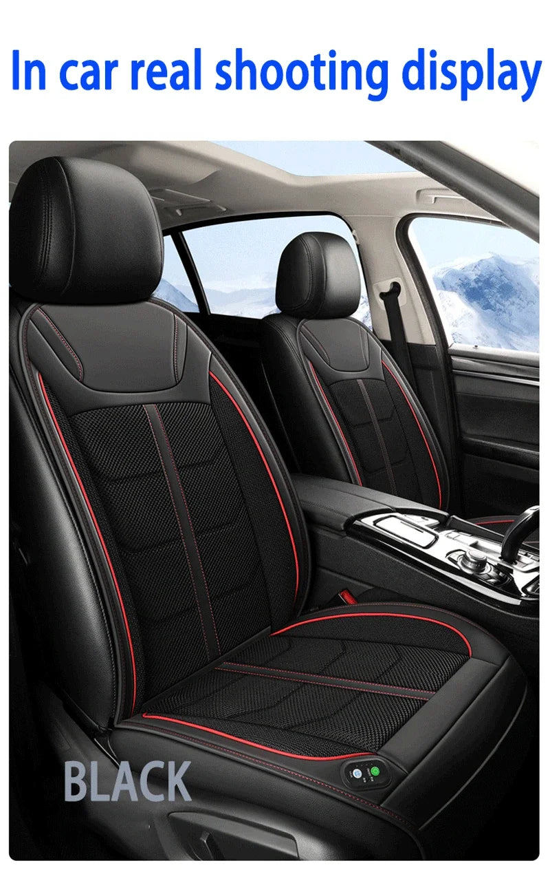 DC 12V 24V Car Summer Cool Cooling Air Vent Seat Chair Cushion Cover With Fast Blowing Ventilation Car Seat Cooler Pad Fan