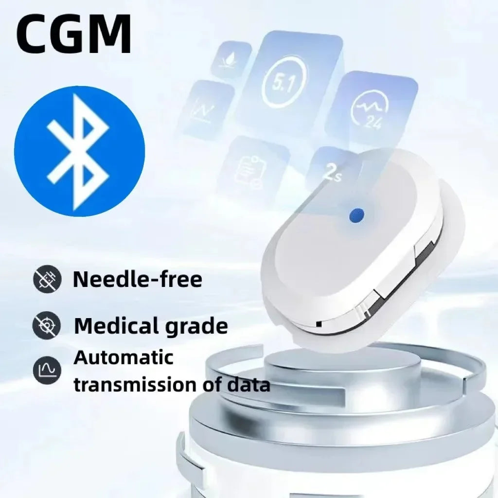 Dynamic Blood Glucose Monitoring CGMS 24h Realtime Monitor Scan Free Multilingual System Remote Monitoring