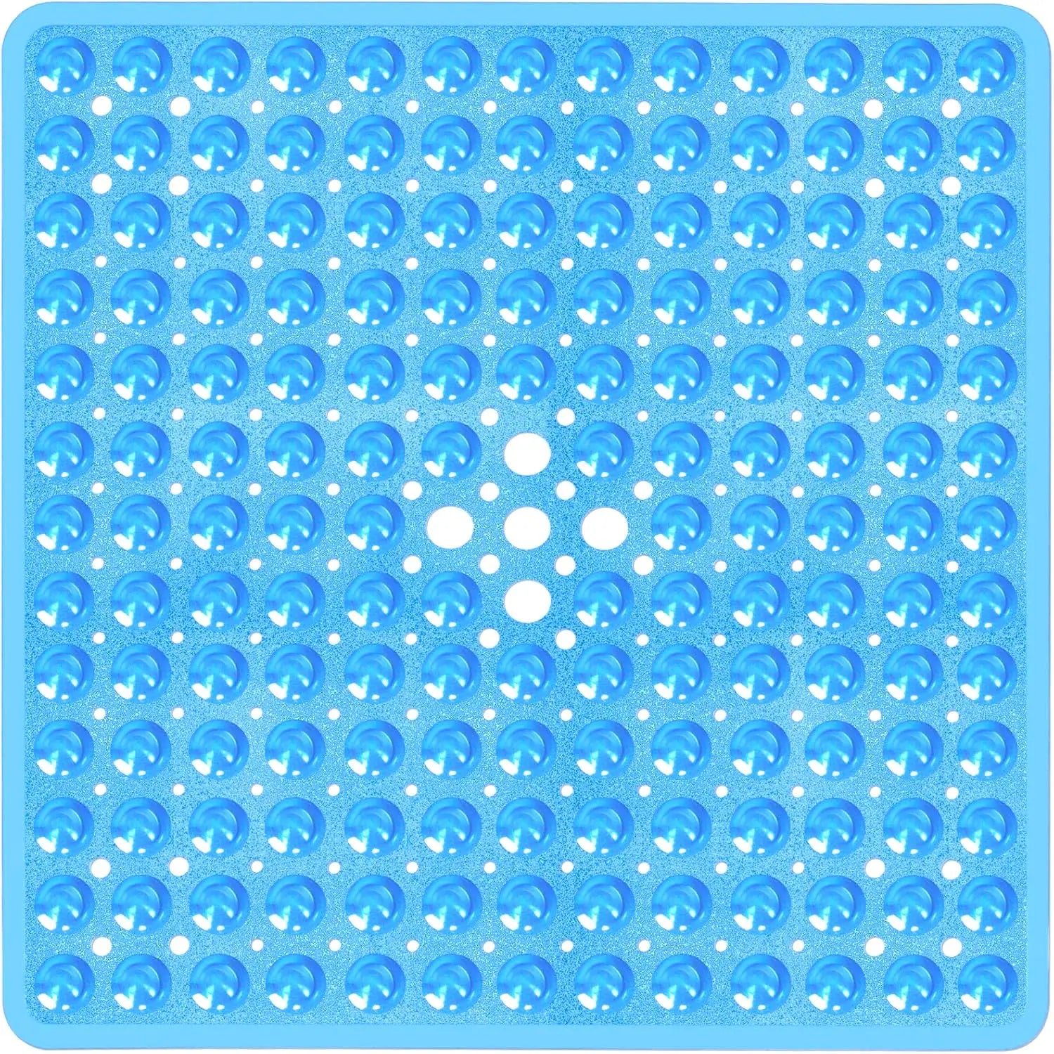 53x53cm Non Slip Shower Mat for Inside Shower Stall Mats for Bathroom Floor, Soft Bath Mat for Bathtubs with Big Suction Cups