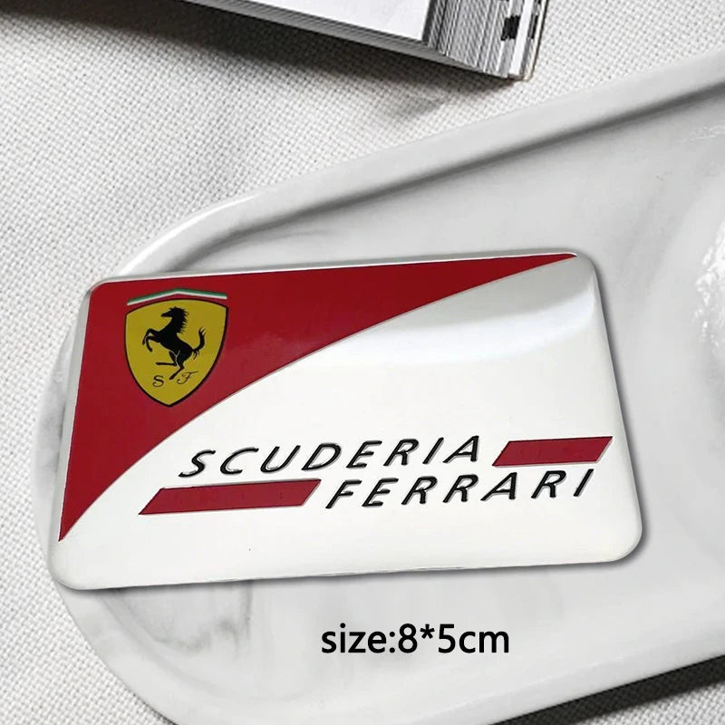3D Aluminum Car Badge Stickers Body Trunk Window Decoration Decals For Ferrari F1 F8 F80 SF90 Stradale SF90Spider 296 GTB GTS