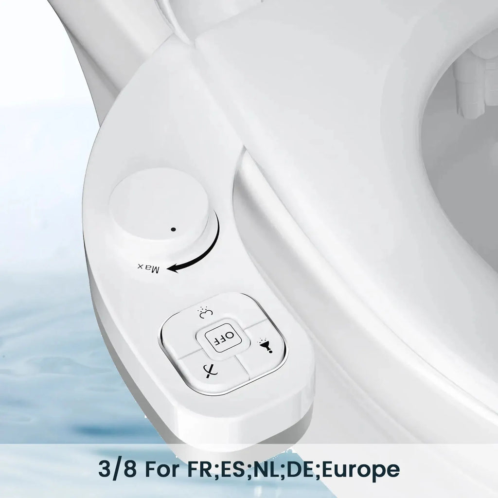 Bidet non électrique SAMODRA - Fixation de siège de toilette à double buse autonettoyante (lavage avant et arrière)