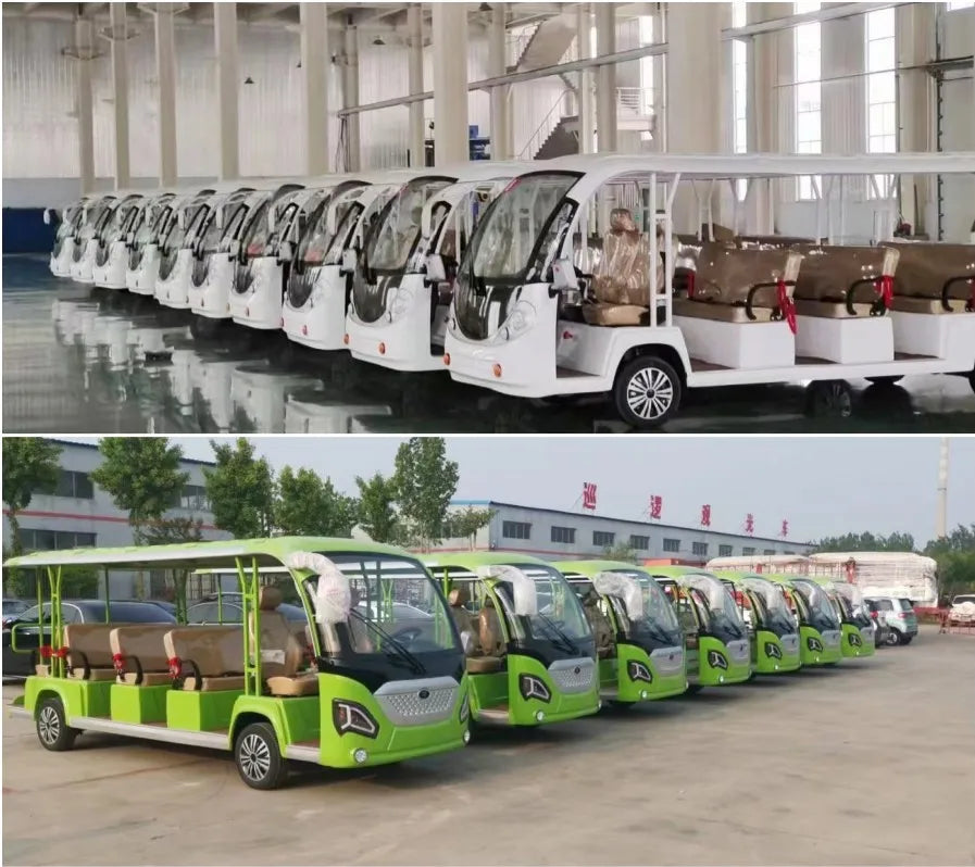 China-Made Luxury Exquisite 11-Seat Large Electric Tourist Sightseeing Bus Luxury Passenger Trackless Micro Electric Bus