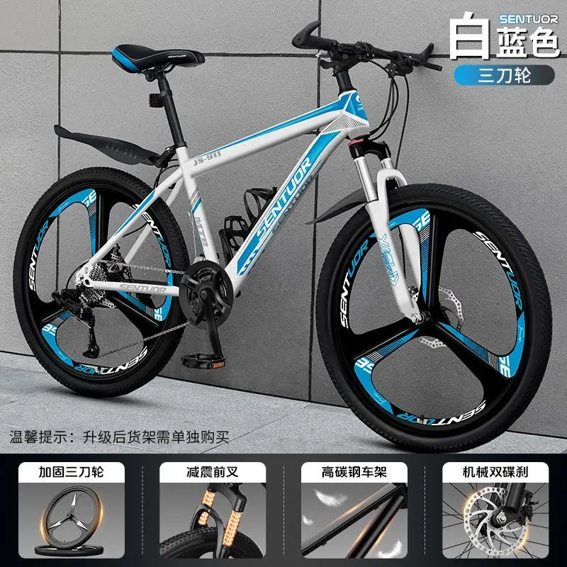 Mountain bikes for adults variable speed off-road racing shock-absorbing bikes for adults boys girls and students aged 8 to 15