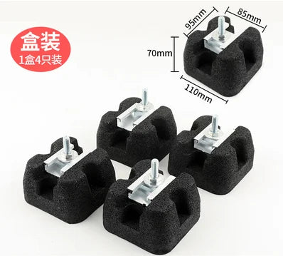 4PCS Rubber Noise prevention base Air conditioner cushion outside rubber support bear 200kg