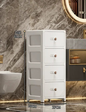 4/5/6floors drawer-type slit storage cabinet ultra-narrow slit cabinet for refrigerator multi-layer storage rack for bathroom