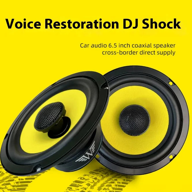 1 Pair of High Quality 6. 5inch Car Coaxial Speakers with Excellent Audio Performance and Full Frequency Response