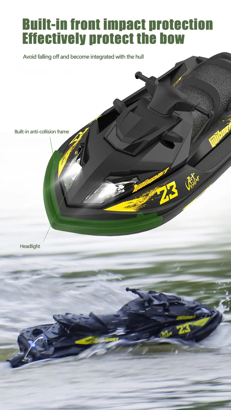 UDI023 RC Speedboat 2.4G Jet Spray RC Boat Remote Control Ship Waterproof Self-Righting LED Lights RTR High-Speed Models Toys