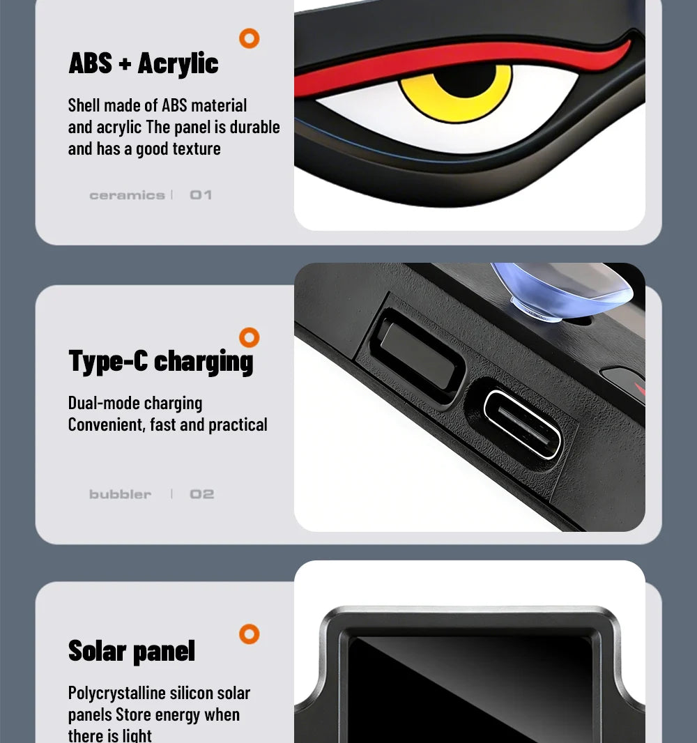 Monster Eye Antenna Flash Light Solar Car Decoration Demon Light Universal Roof Anti-Rear-End Demon Eye Modification