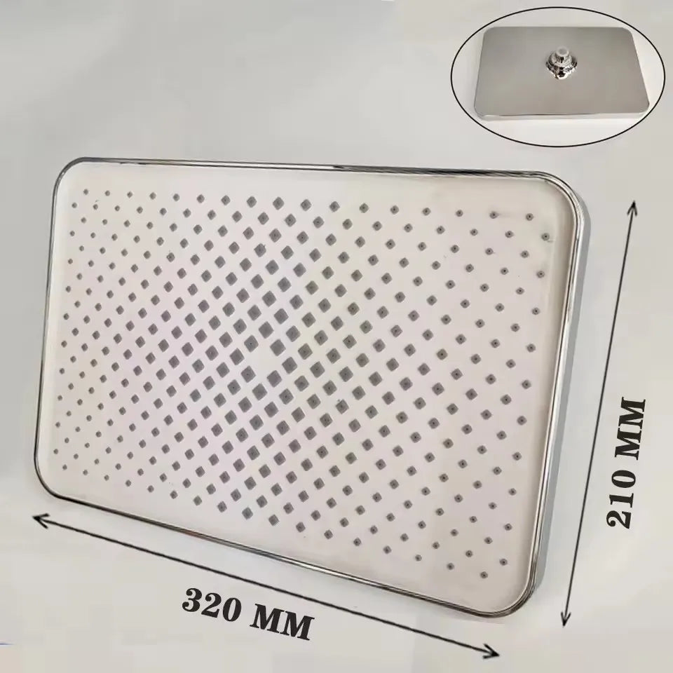New 30cm Large Size High Pressure Overhead Rain Shower Head Large Flow Booster Rain Shower Head 360° Rotation Water Saving