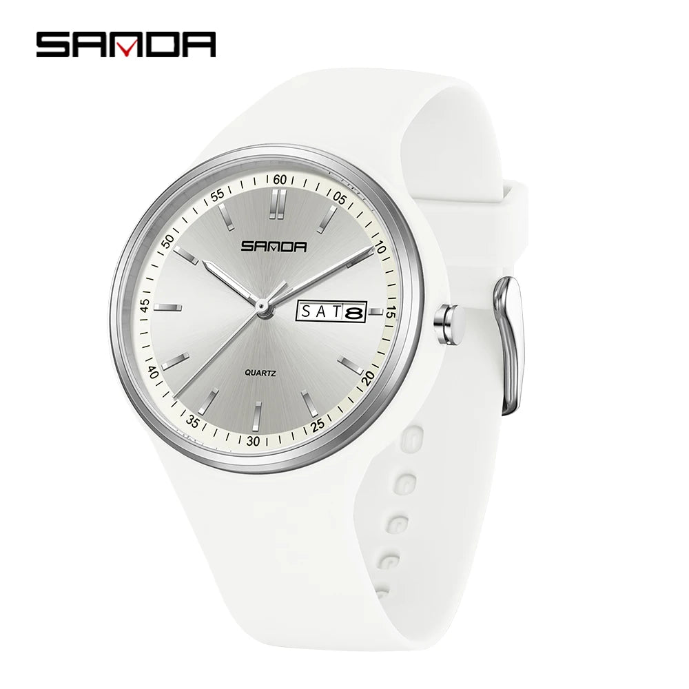 2025 Fashion SANDA Top Brand 6213 Female Student Casual Simple Women's Dual Calendar Elegant Female Student Quartz Wrist Watches