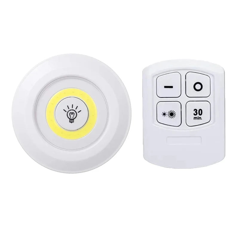 Éclairage LED Dimmable Sous Armoire avec Télécommande, Lumières LED Alimentées par Piles pour Placards, Armoires, Salle de Bain, Veilleuse