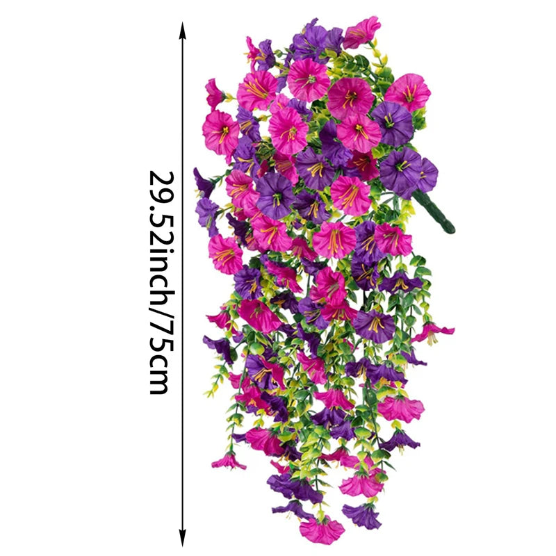 Artificial Plants and Flowers Artificial Hanging Flower UV Resistant Garden Yard Balcony Fake Plant Wedding Party Outdoor Decor