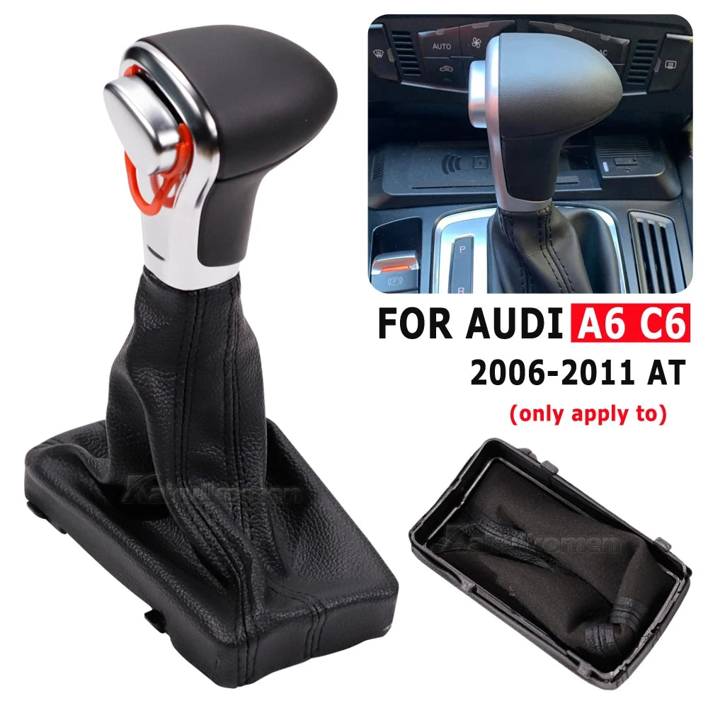 Carbon Fiber/Wood Automatic Gear Shift Knob For Audi A4 B8 2009-up/A5 2008-up/Q5 2009-2015/A6 C6 2006-2011/A6L C7 2012-2018
