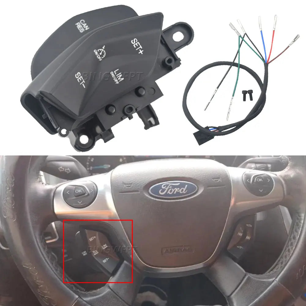 New Steering Wheel Button For Ford Focus 3 2012-2014 For Kuga 2012-2015 Car Speed Control Switch Cruise Control System