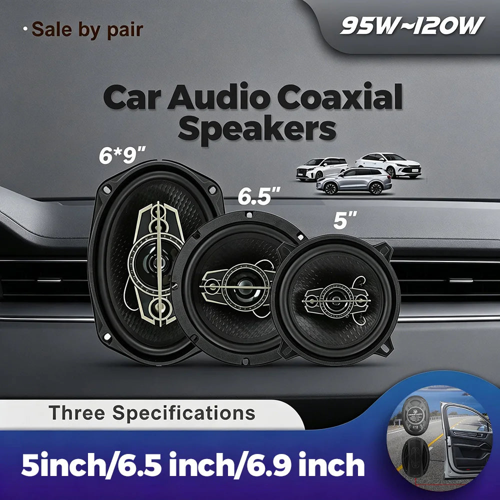 NaviFly Entrepôt Américain 2 HPs de Voiture 5" 6.5" 6*9" Haut-Parleur Coaxial Automobile Subwoofer Audio Stéréo Musique pour Voiture Amplificateur Audio pour Voiture Klaxon Automatique